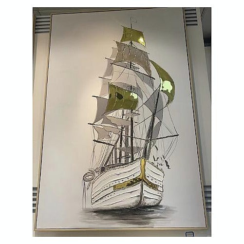 H-HYP13 - CUADRO CON IMAGEN DE BARCO A VELA (6/1)