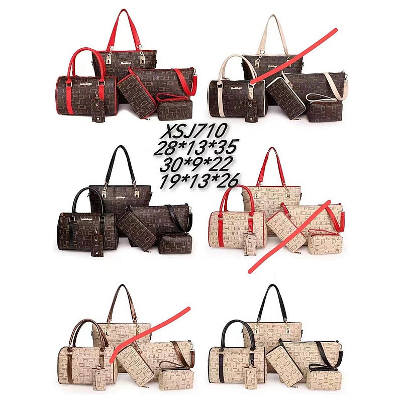 HG-LL019 - SET DE BOLSOS Y CARTERAS EN TONOS MARRÓN Y BEIGE (60/1)