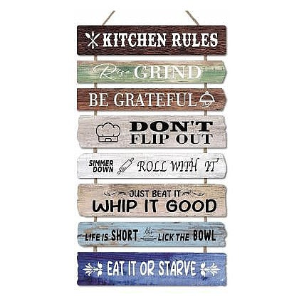 H-CSP13 - CARTEL DECORATIVO DE REGLAS DE COCINA (48/1)