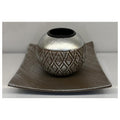 H-YYC18 - PORTAVELAS DECORATIVO GRIS (72/1)