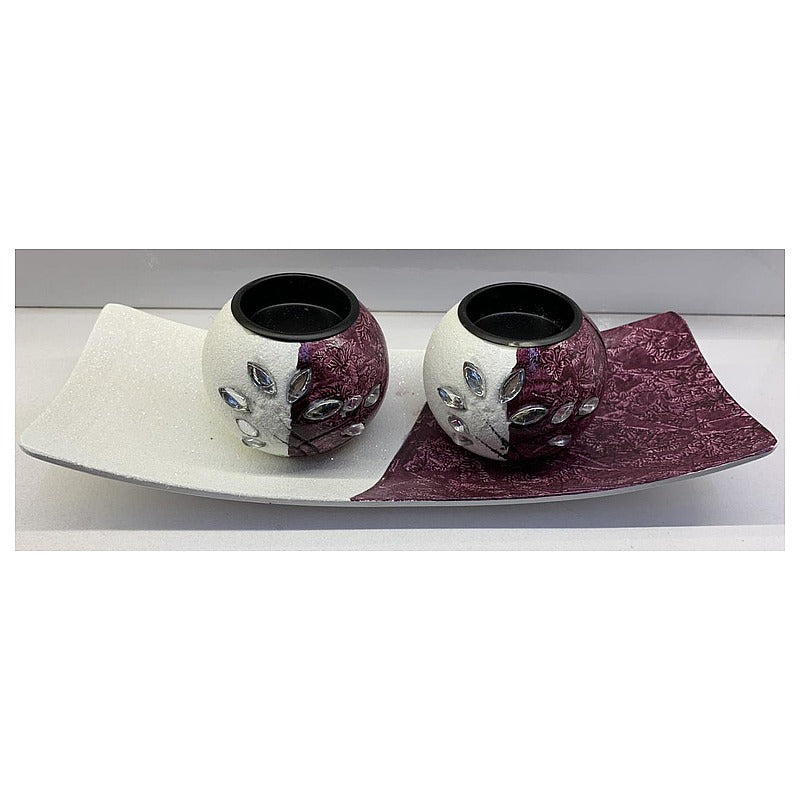 H-YYC19 - SET DE PORTAVELAS DECORATIVAS (72/1)
