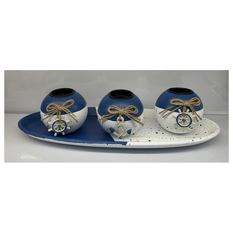 H-YYC28 - CONJUNTO DE MACETAS DECORATIVAS NÁUTICAS (36/1)