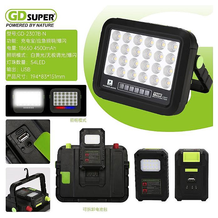 HNE-038 - REFLECTOR LED RECARGABLE CON USB (20/1)