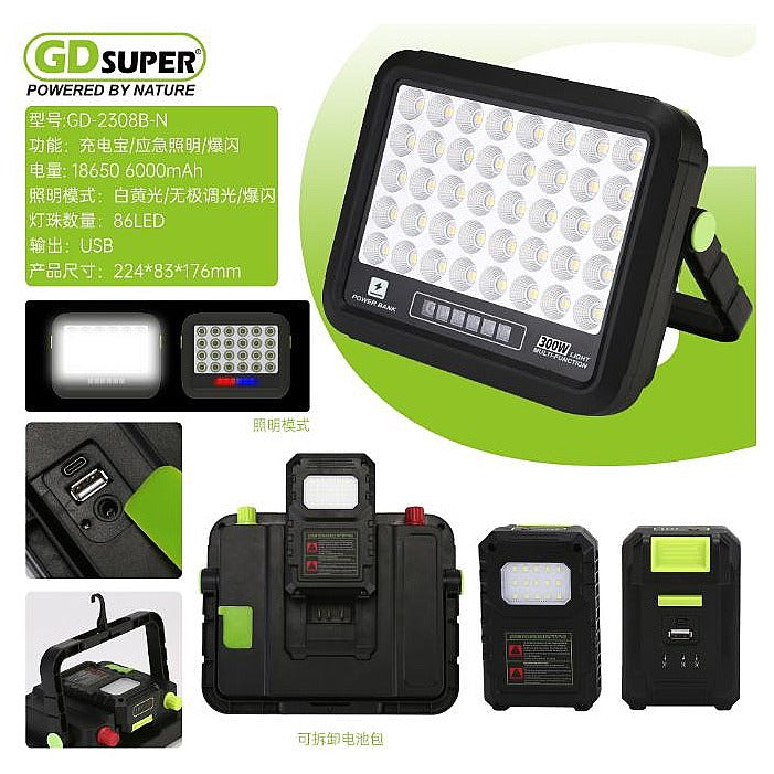 HNE-039 - REFLECTOR LED RECARGABLE 86 LED (16/1)