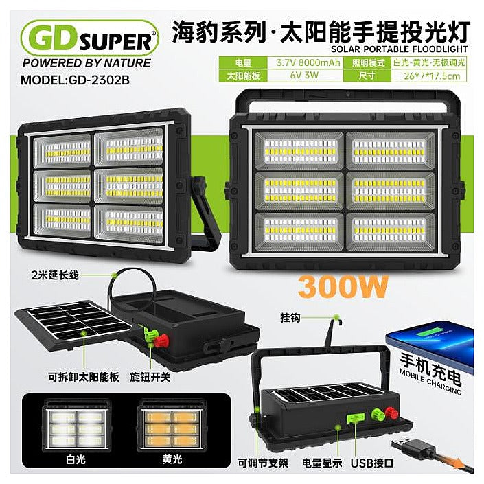 HNE-042 - REFLECTOR PORTÁTIL SOLAR 300W (20/1)