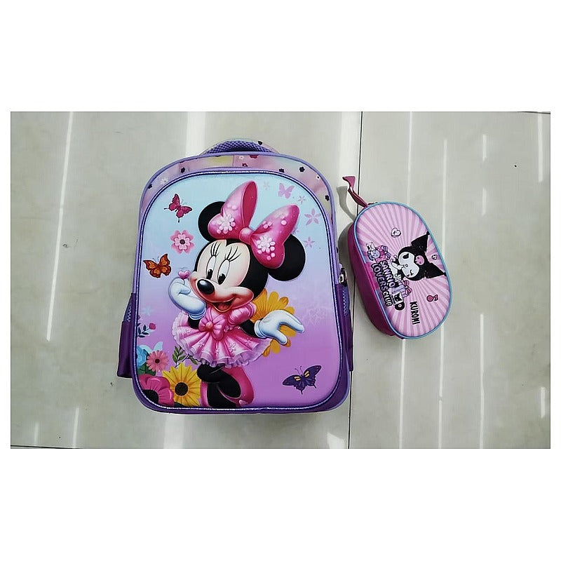 ZK- 24023 - MOCHILA INFANTIL CON ESTUCHE MINNIE (100/1)