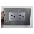HS-E-SPC4 - TOMACORRIENTE DOBLE CON PLACA DECORATIVA (200/1)
