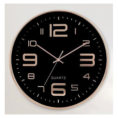 H-HCT02 - RELOJ DE PARED NEGRO (20/1)