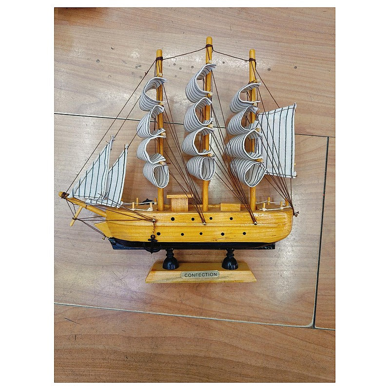 H-WAC04 - BARCO VELERO DE MADERA DECORATIVO (48/1)