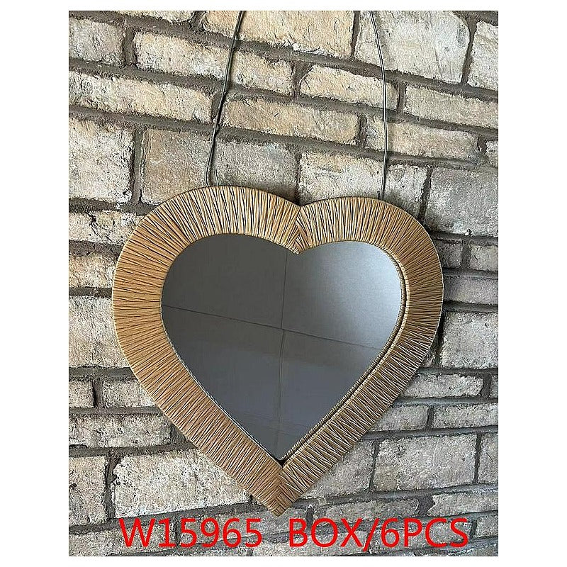 H-WVM08 - ESPEJO DECORATIVO DE PARED EN FORMA DE CORAZÓN (6/1)