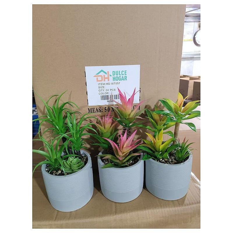 HG-WT057 - MACETAS CON PLANTAS ARTIFICIALES (24/1)