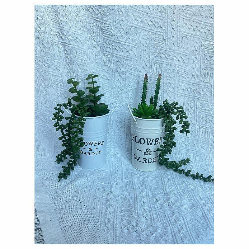 HG-WT064 - MACETAS DE METAL CON PLANTAS ARTIFICIALES (72/1)
