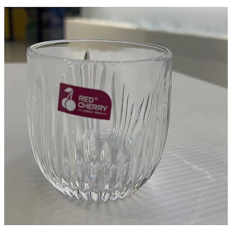HG-KRG110 - VASO DE VIDRIO CON DISEÑO ESTRIADO (72/1)