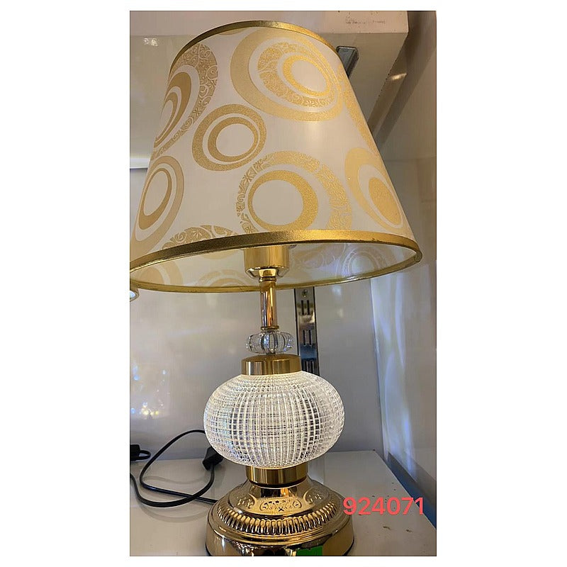 IP-XA05 - LÁMPARA DE MESA DORADA CON PANTALLA ESTAMPADA (24/1)