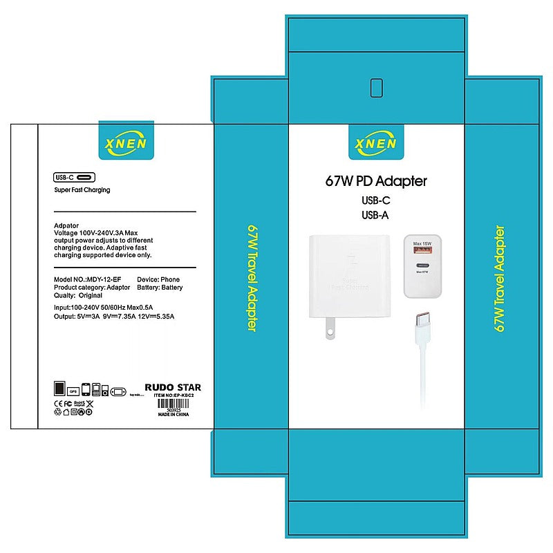 EP-KBC2 - ADAPTADOR DE VIAJE 67W USB-C/USB-A (250/1)