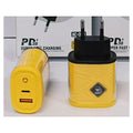 EP-SFC34 - CARGADOR USB TIPO C Y A AMARILLO (300/1)
