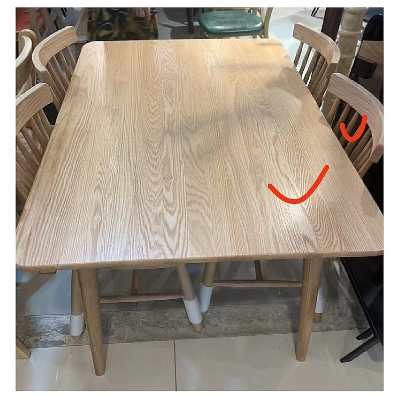 HF-QC053C - MESA DE COMEDOR DE MADERA CON SILLAS (2/1)