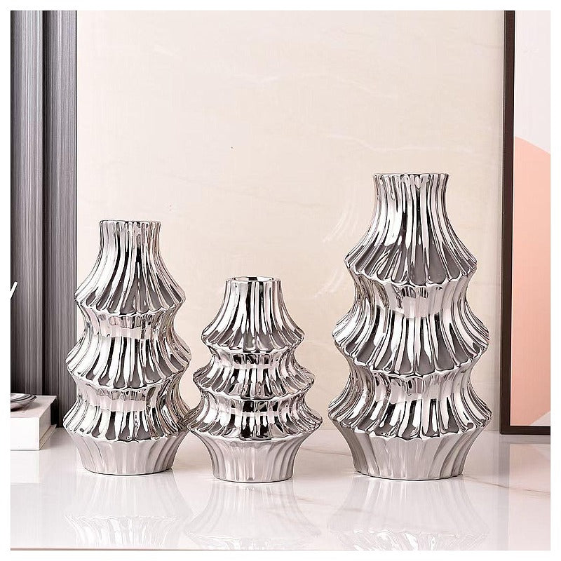 H-YDY101 - JARRONES DECORATIVOS METALIZADOS (24/1)