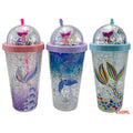 HG-LZC16 - VASO CON POPOTE DISEÑO SIRENA 450 ML (60/1)
