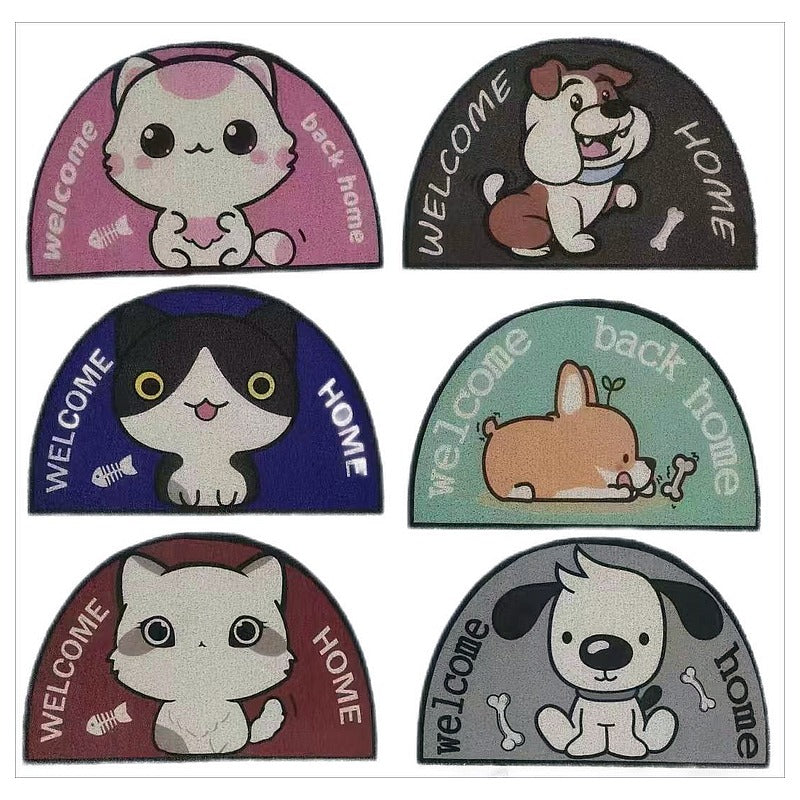 HG-LM020 - TAPETES SEMICÍRCULO CON DISEÑO DE MASCOTAS (60/1)