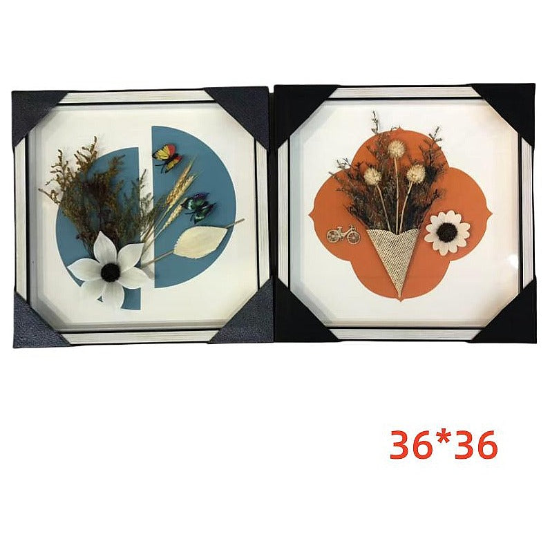HP-XSW02 - CUADROS DECORATIVOS CON FLORES SECAS 36*36 (40/1)