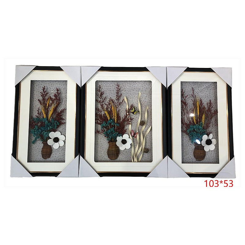 HP-XSW05 - SET DE CUADROS DECORATIVOS FLORALES 3 PIEZAS (10/1)