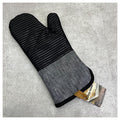 DH3447- BLACK - GUANTE DE COCINA A RAYAS NEGRO (96/1)