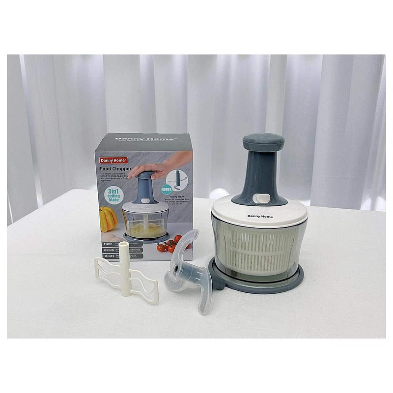 DH3107- GREY - PICADORA MANUAL DE ALIMENTOS 3 EN 1 (12/1)