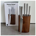 DH3776- NATURAL - JUEGO DE CUCHILLOS CON BLOQUE DE MADERA (12/1)