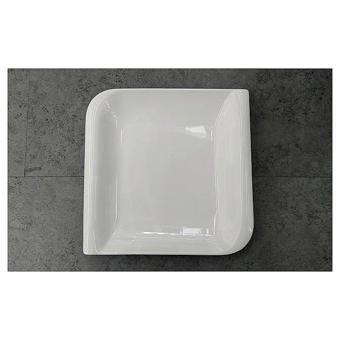 BW015-3 - PLATO CUADRADO DE CERÁMICA BLANCA (48/1)