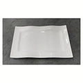 BW013-6 - BANDEJA DE CERÁMICA RECTANGULAR BLANCA (18/1)
