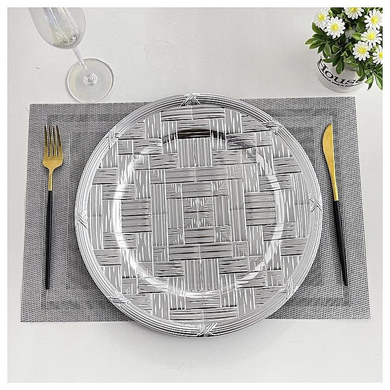H-HBP02 - PLATO DE PLÁSTICO DISEÑO TEJIDO (50/1)