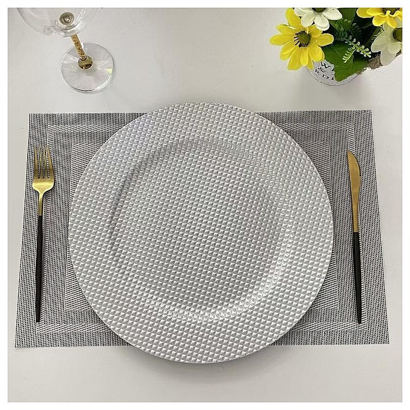 H-HBP17 - PLATO BASE TEXTURIZADO GRIS (50/1)