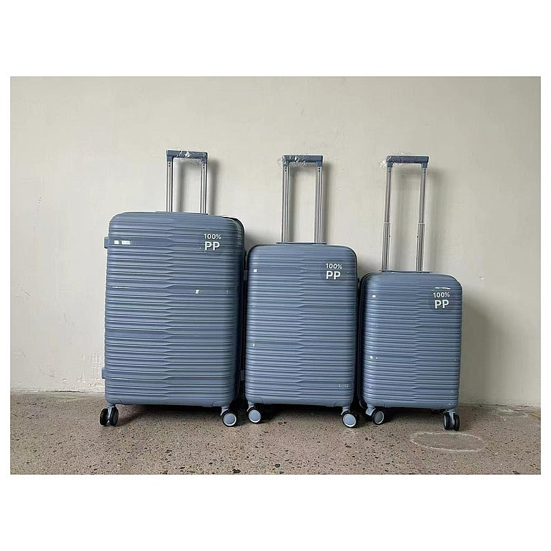 D-XHB05 - SET DE MALETAS 100% POLIPROPILENO AZUL (3/1)