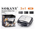 SK-902 - SANDWICHERA ELÉCTRICA 3 EN 1 (6/1)