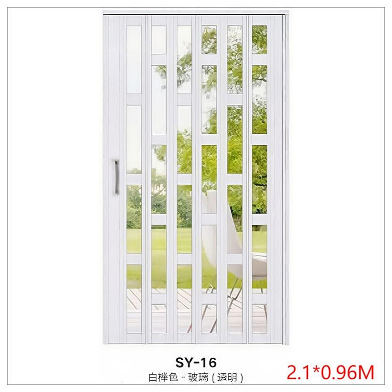 BM-NZ20 - PUERTA PLEGABLE DE VIDRIO Y METAL BLANCO (1/1)