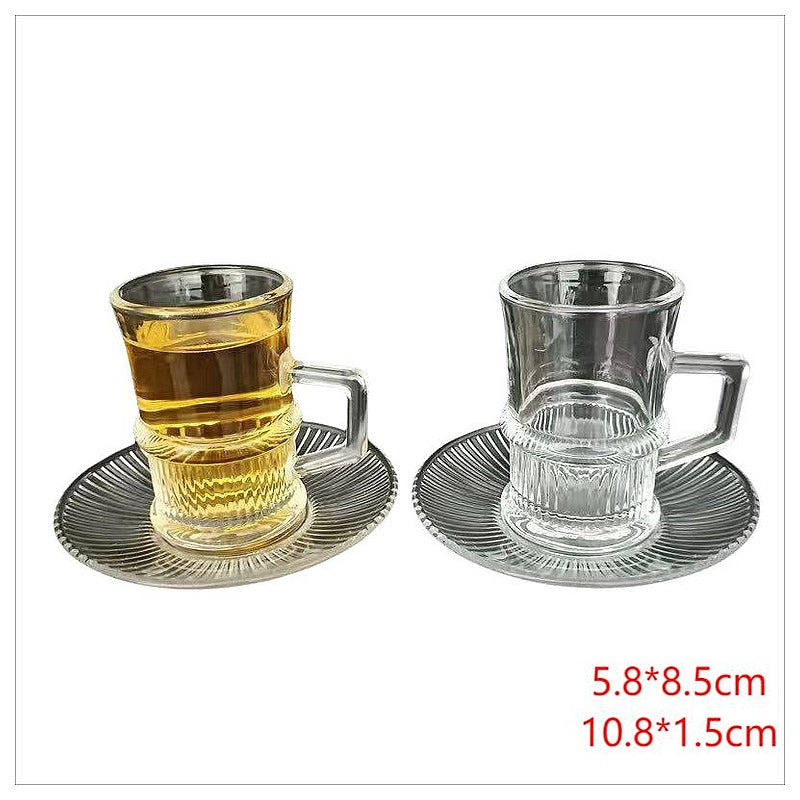 HG-KRG204 - JUEGO DE TAZAS DE VIDRIO CON PLATOS (12/1)