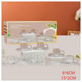 HG-KRG206 - SET DE TAZAS Y PLATILLOS DE VIDRIO 12 PIEZAS (12/1)