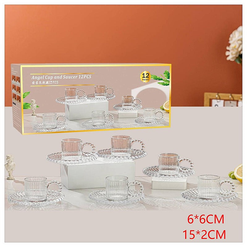 HG-KRG208 - JUEGO DE TAZAS Y PLATOS DE VIDRIO 12 PIEZAS (12/1)