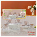 HG-KRG210 - JUEGO DE TAZAS Y PLATOS DE VIDRIO 12 PIEZAS (10/1)