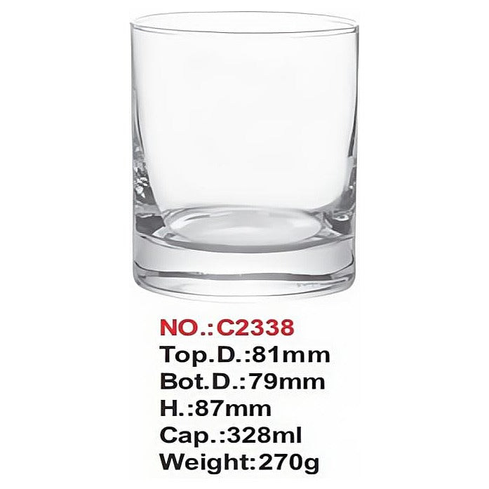 HG-KRG139 - VASO DE VIDRIO TRANSPARENTE 328 ML (8/1)