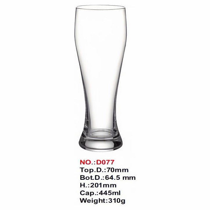 HG-KRG143 - VASO DE VIDRIO PARA CERVEZA 445 ML (8/1)
