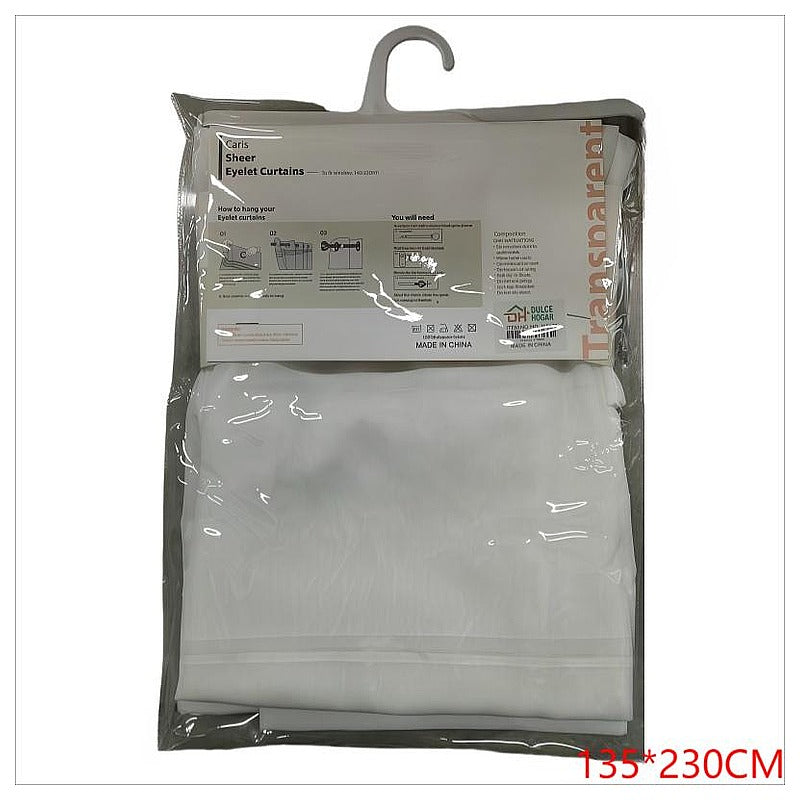 HG-YZT43 - CORTINA BLANCA CON OJALES 135*230CM (36/1)
