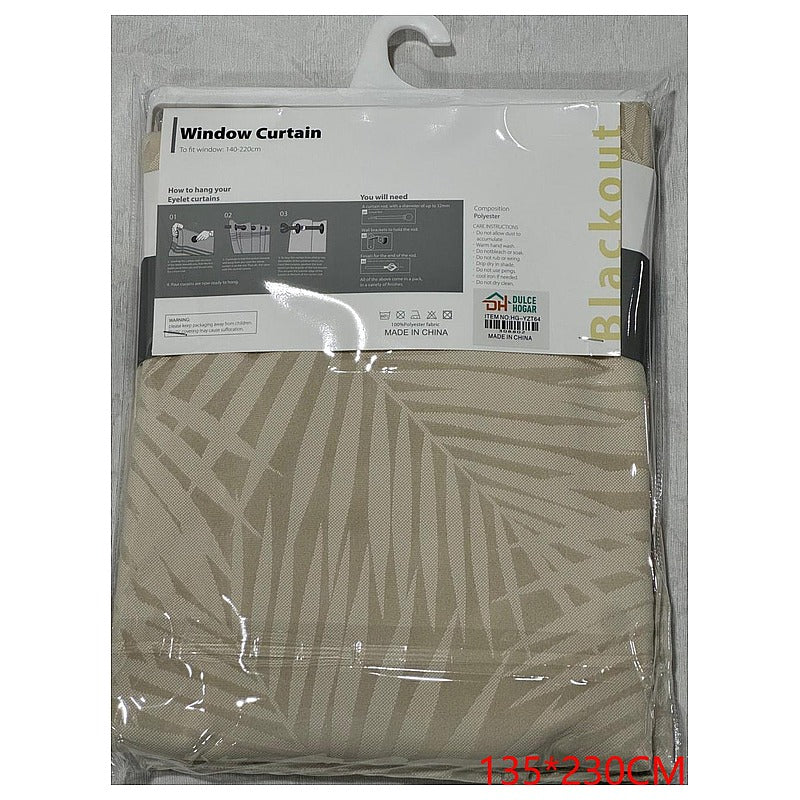 HG-YZT65 - CORTINA BLACKOUT BEIGE 135*230CM (24/1)