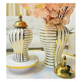 LT-AC385 - JUEGO DE JARRONES DECORATIVOS DORADOS (12/1)