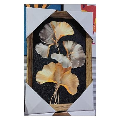 HG-DP51 - CUADRO DECORATIVO CON FLORES METÁLICAS (72/1)