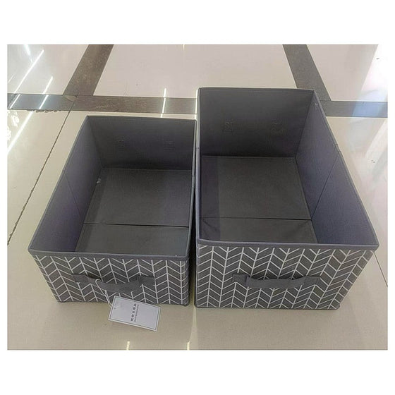 H-JY009 - CAJAS ORGANIZADORAS DE TELA GRIS (50/1)