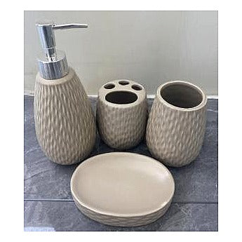 HG-JSH2 - SET DE BAÑO CERÁMICO BEIGE (48/1)
