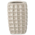 HG-JSH6 - FLORERO DE CERÁMICA BEIGE CON RELIEVE (48/1)