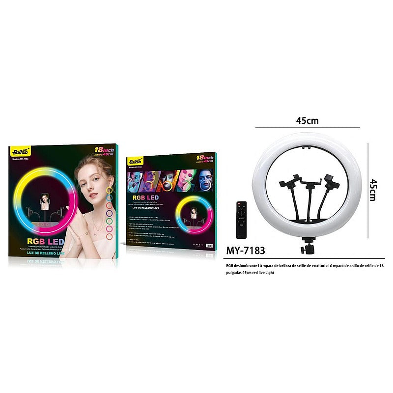 MY-7183B - ARO DE LUZ LED RGB 45 CM (10/1)